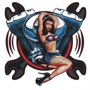 Sticker pinup tattoo v motor tools old pin up 39