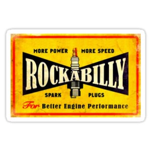 Sticker more power more speed spark plugs rockabilly 2