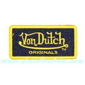 Patch ecusson von Dutch originals denim signature gold jean